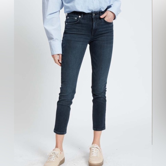 rag & bone Denim - Rag & Bone Cate Mid-Rise Ankle Skinny Jeans Color DEKALB Size 26
